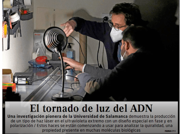 Innovadores supplement of El Mundo echoes the new research into ultraviolet structured light