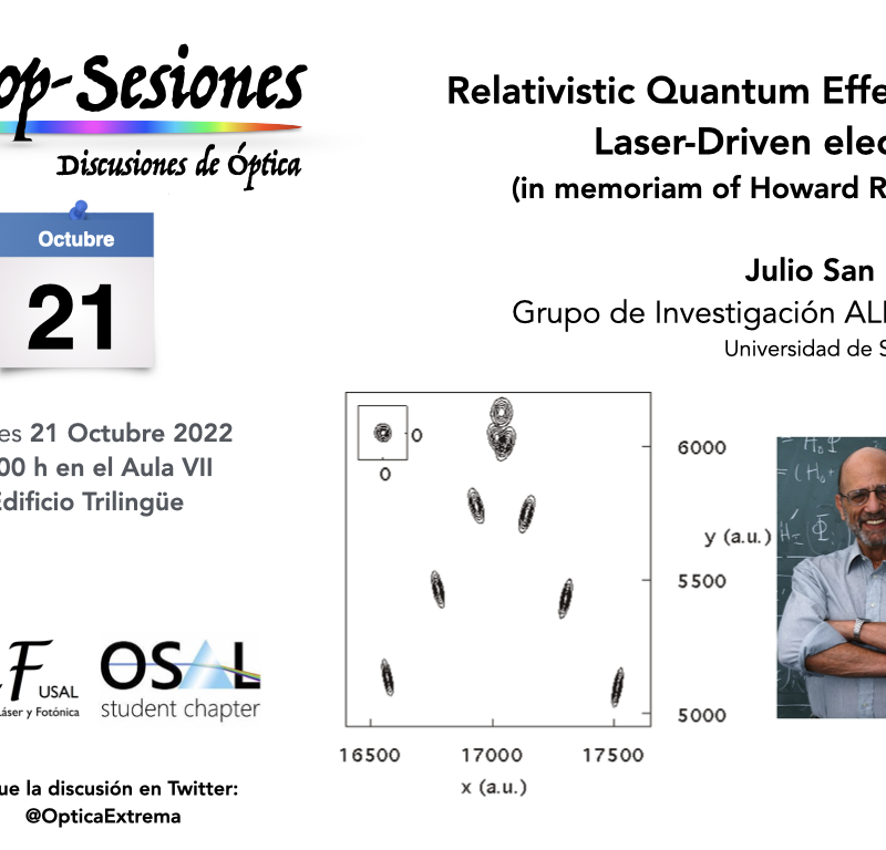 OP Sesion – Relativistic Quantum Effects in Laser-Driven electrons