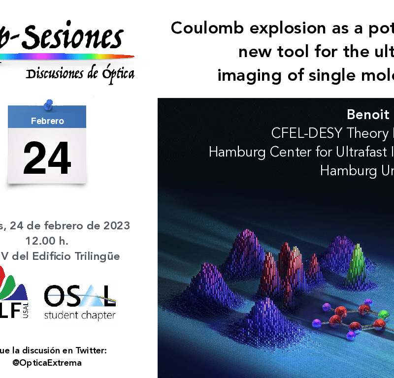 OP Sesión – Coulomb explosion as a potential new tool for the ultrafast imaging of single molecules