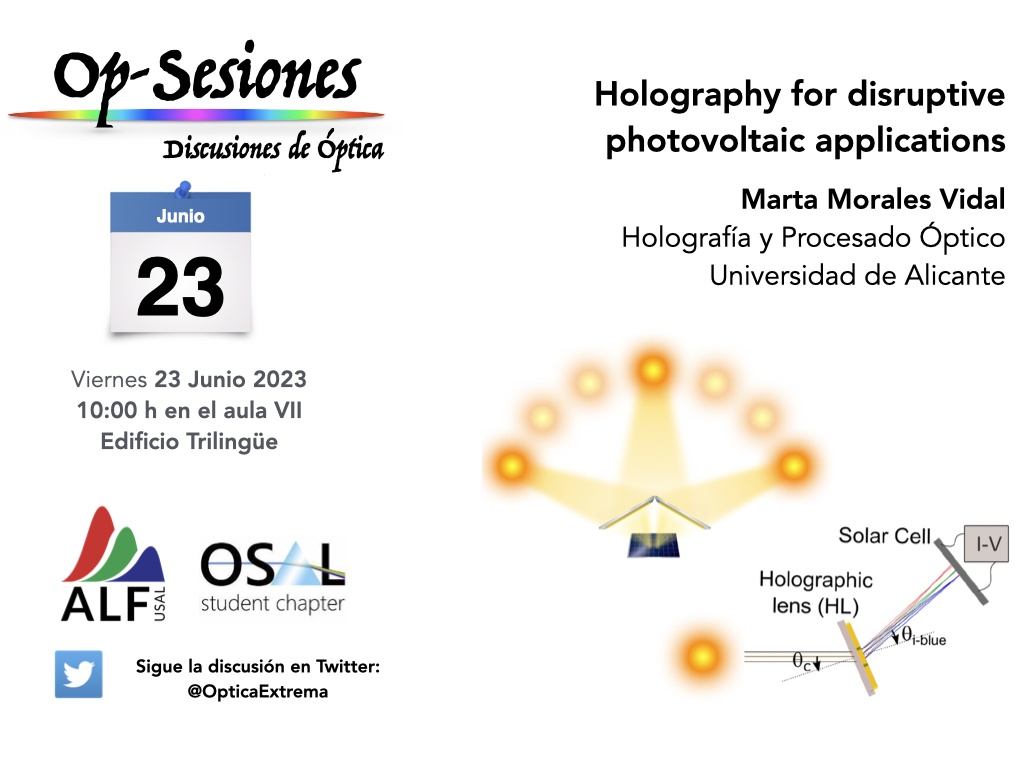 OP Session –  Holography for disruptive photovoltaic applications