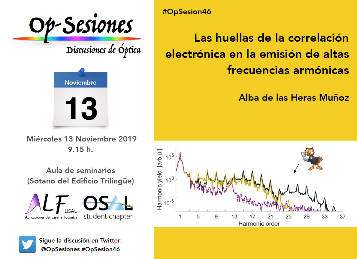 OP Session – “The traces of electronic correlation in the emission of high harmonic frequencies”