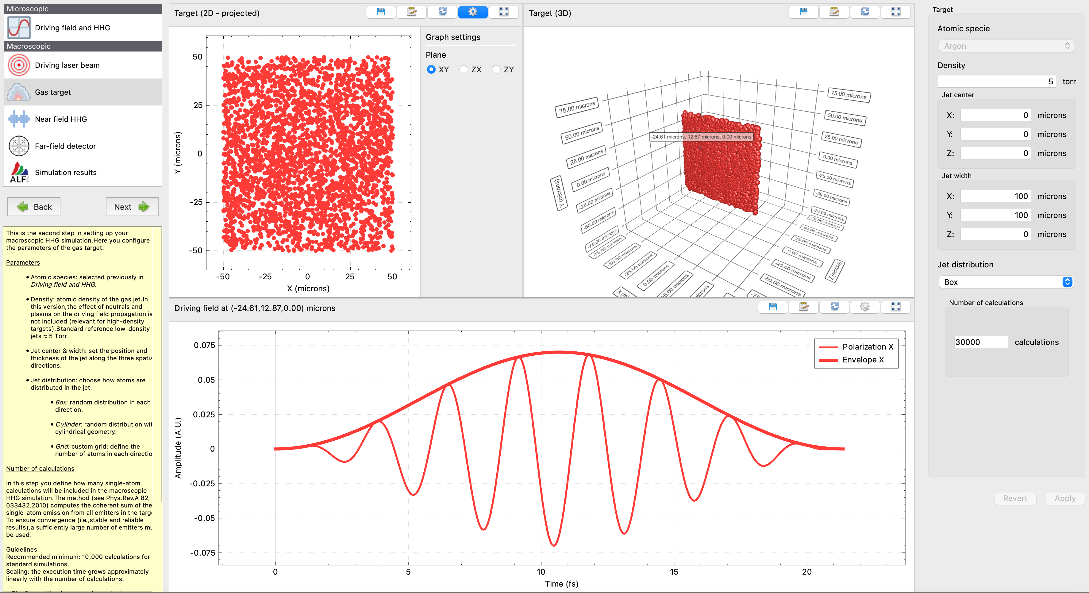 Gas target configuration for vortex-driven HHG
